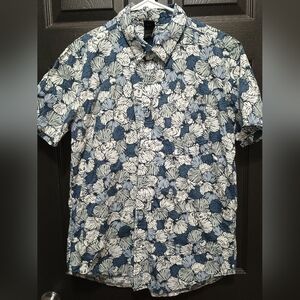 Men's Blue Floral Shirt